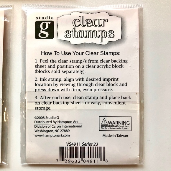 STUDIO G Alphabet Clear Acrylic Cling Rubber Stamps Set of 8 (61 Pc) RARE, NEW! - Picture 10 of 12